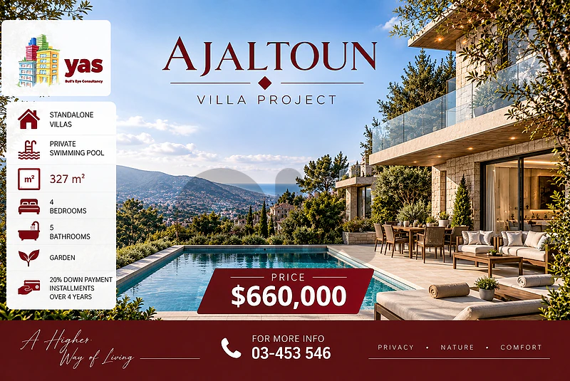 Ajaltoun 327m2 | 267m2 Terrace |Under Construction | Villa | View | BG