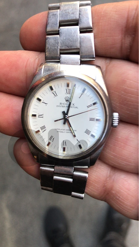 Rolex Oyster Perpetual 34mm White Roman Dial - Original - 14203