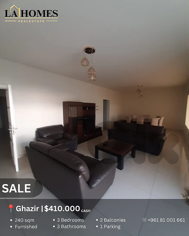 apartment for sale in ghazir شقة للبيع في غزير