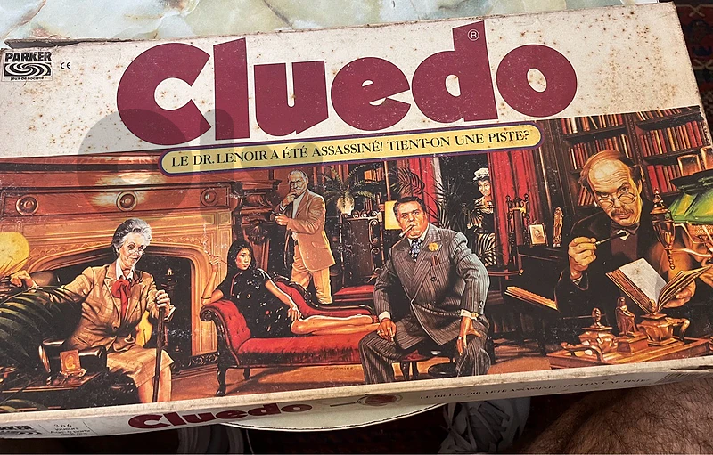 Jeu de société Cluedo vintage (Parker) - Incomplet / Pour pièces