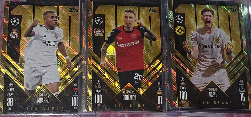 Topps Match Attax  100 Club Set - Mbappé, Grimaldo, Kobel