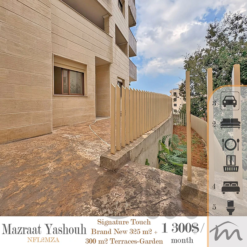Mazraat Yashouh | Signature | Brand New 325m² + 300m² Terraces-Garden