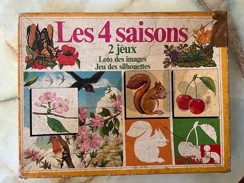 Jeu éducatif vintage Nathan « Les 4 saisons » – COMPLET