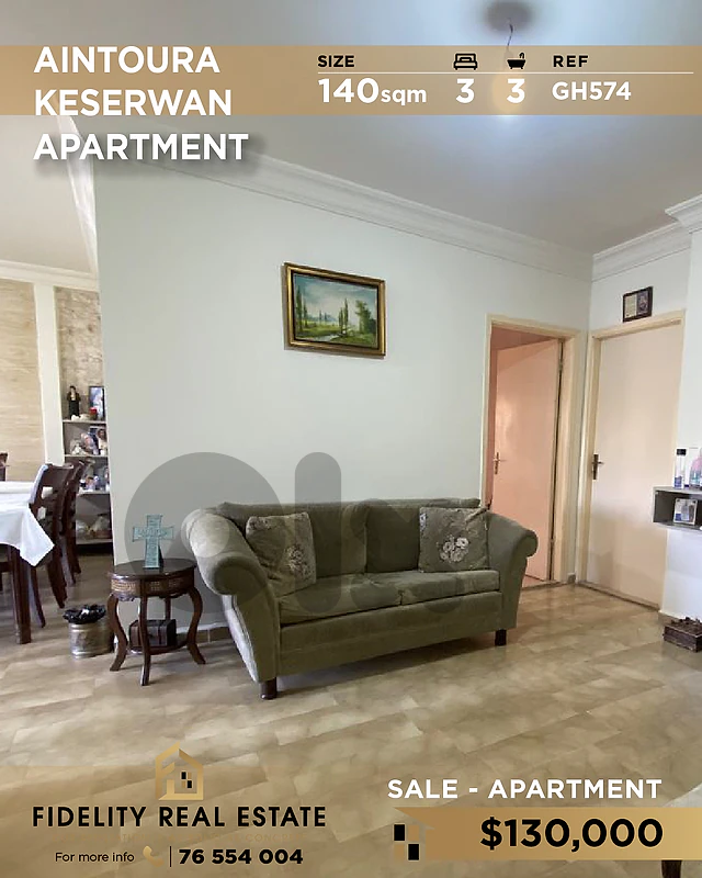 Apartment for sale in Aintoura GH574 شقة للبيع في عينطورة