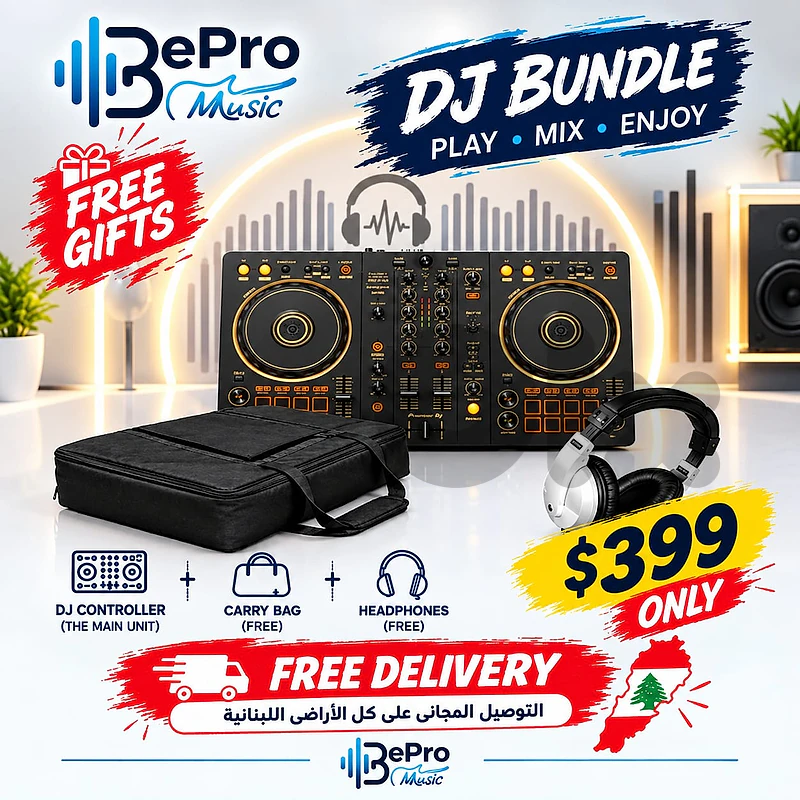 PIONEER DJ DDJ FLX4 Gold, Official Shop of Pioneer DJ Lebanon,Bundle
