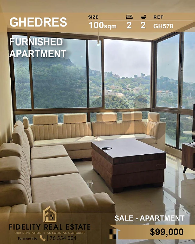 Apartment for sale in Ghedres GH578 شقة للبيع في غدراس