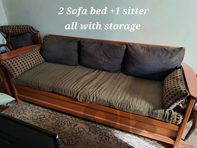 2 Sofa bed + single chair