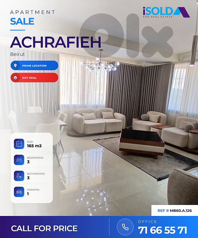 Apartment for Sale in Achrafieh - شقة للبيع في اشرفيه