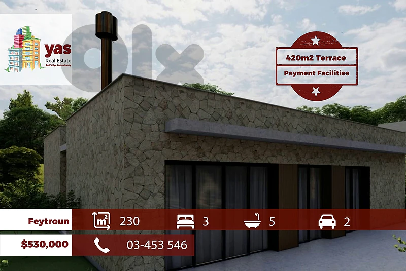 Feytroun 230m2 | 420m2 Garden | Payment Facilities | Calm Area | DA