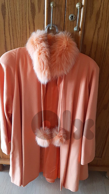 Vintage wool/cashmere cape coat