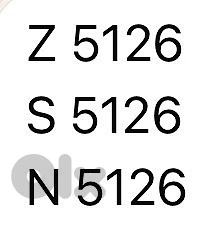 3 Number a 4 digit for Sale Z 5126 S 5126 N 5126