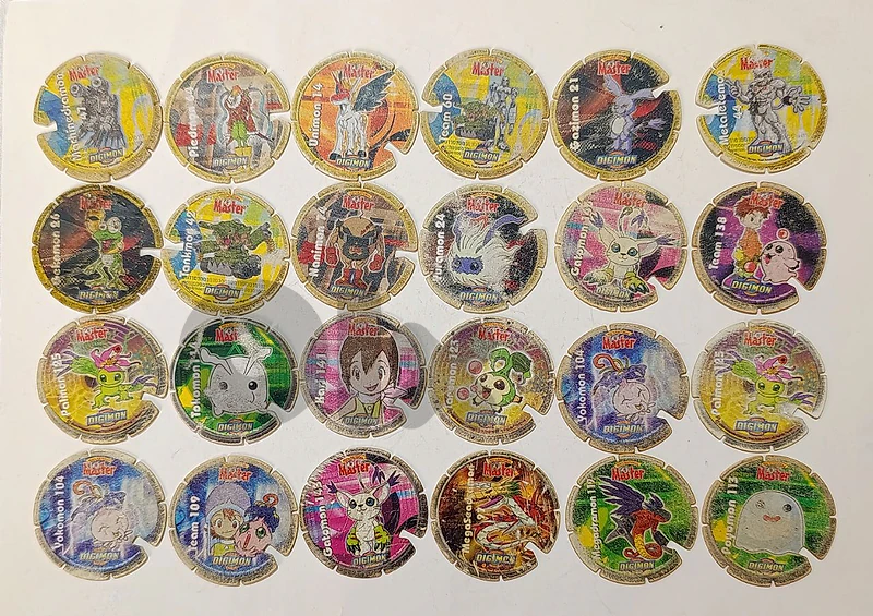 Digimon Master pogs