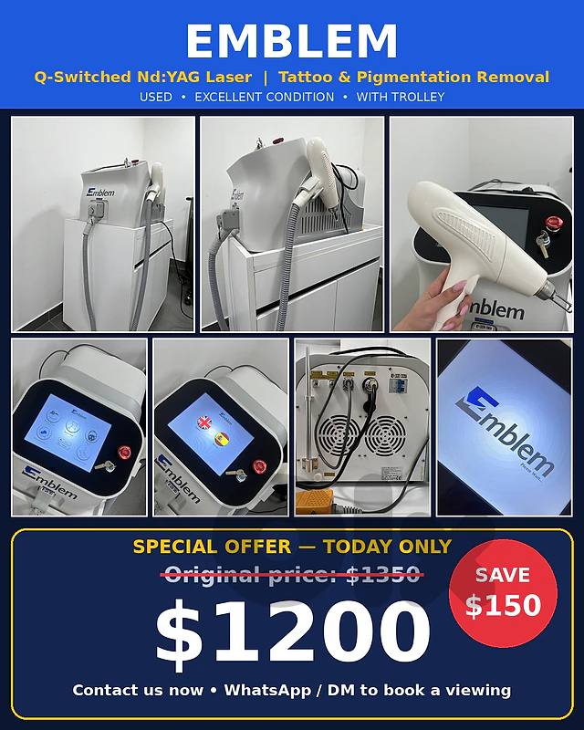 Emblem Q-Switched Nd:YAG Laser – Tattoo & Pigmentation Removal – Excel