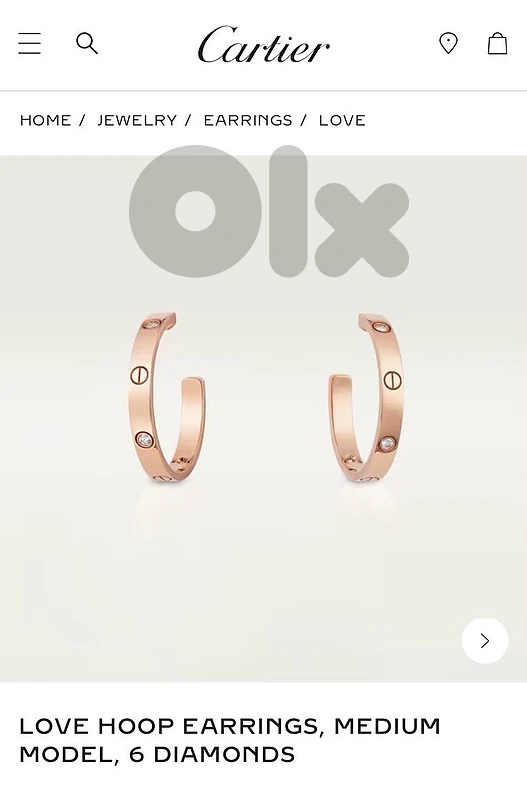 Cartier LOVE Hoop Earrings – Medium Model, 6 Diamonds