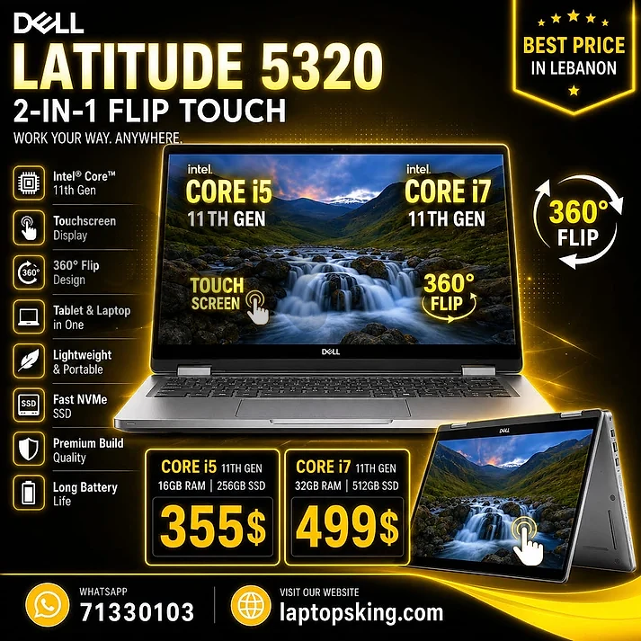 Dell Latitude 5320 2-in-1 i7 11th 32GB 512GB SSD Flip Touch