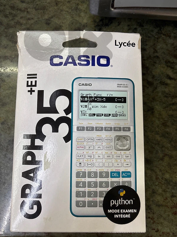 calculator Casio Graph 35+E II Python – Mode Examen – Brand New