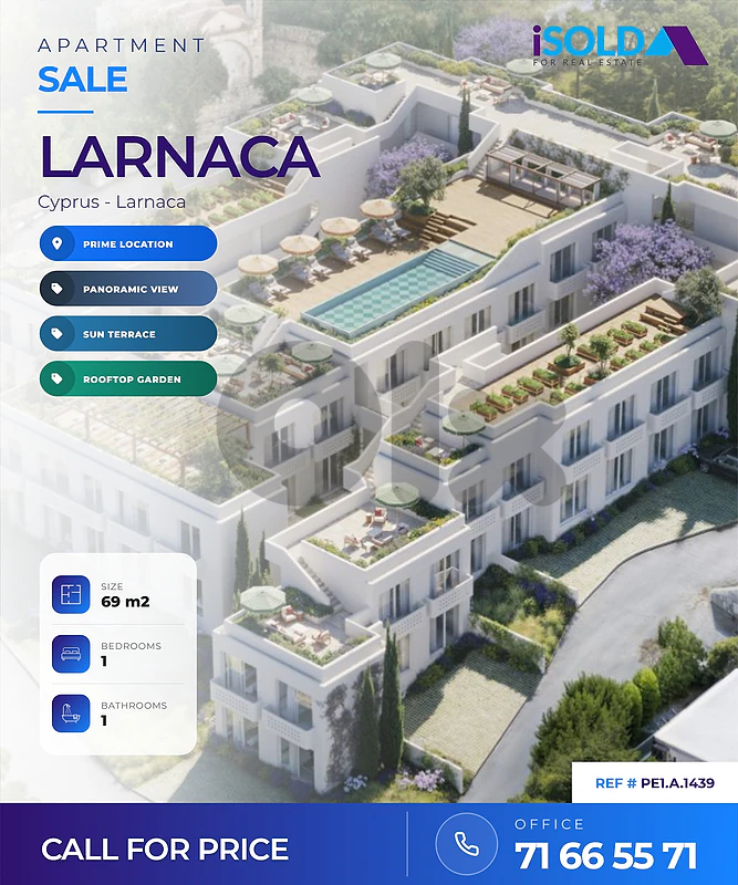 Apartment+Garden+Terrace for Sale in Lernaca-شقة للبيع في ليرناكا