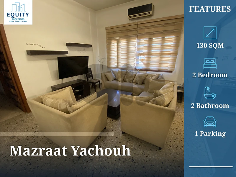 Furnished 130 SQM Apartment For Rent In Mazraat Yachouh #JM31311 Furnished 130 SQM Apartment For Rent In Mazraat Yachouh #JM31311