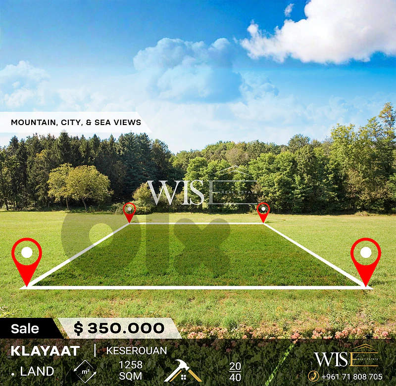 🌳 PRIME 1,258 SQM LAND for SALE in Klayaat!