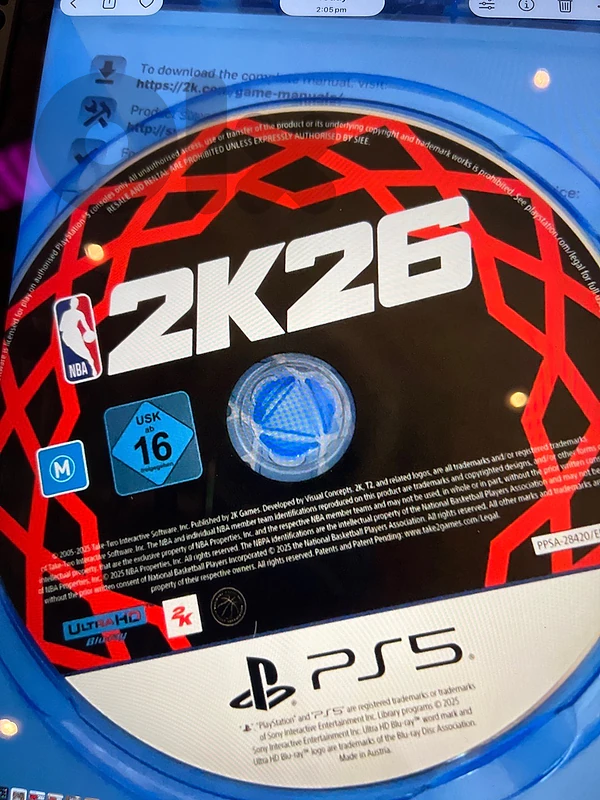 NBA2k26 almost new mint condition