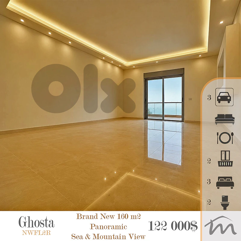 Ghosta | 875$/m² | Brand New 3 Bedroom Apt | Open Sea View | 3 Parking Ghosta | 875$/m² | Brand New 3 Bedroom Apt | Open Sea View | 3 Parking