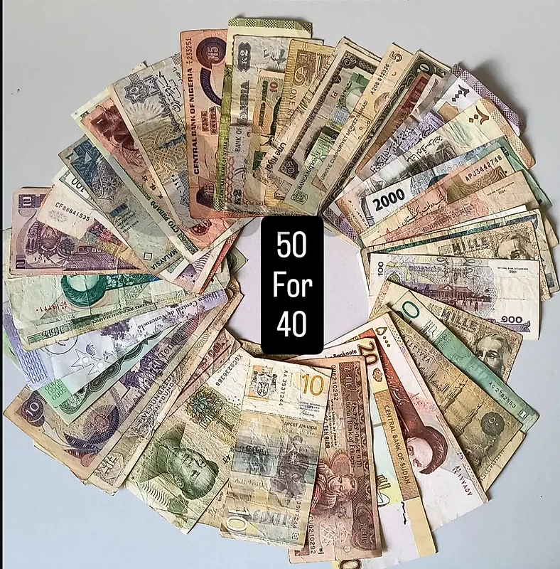 50 random banknotes