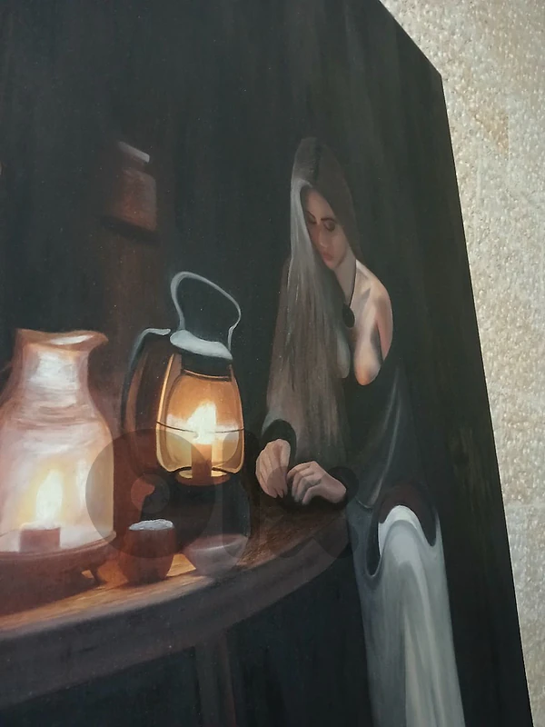 oil painting big size 120 × 80 cm لوحة حجم كبير تلوين زيتي