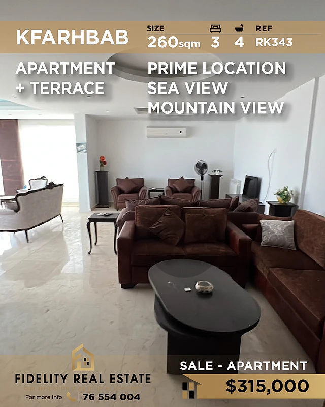 Apartment for sale in Kfarhbab RK343 شقة  للبيع في كفرحباب