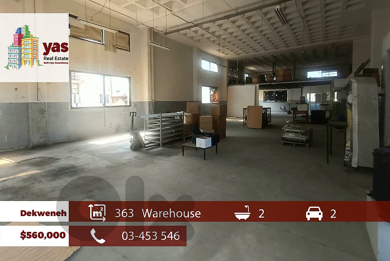 Dekweneh 363m2 | Warehouse | Open Space | Active Street | AA