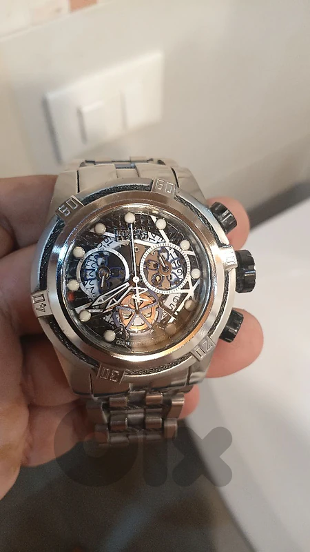 invicta  watch skeleton swiss made exchange on a other watch