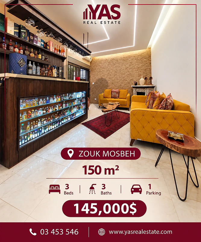Zouk Mosbeh 150m2 | 60m2 Terrace | Brand New | Mint Condtiion | EL |