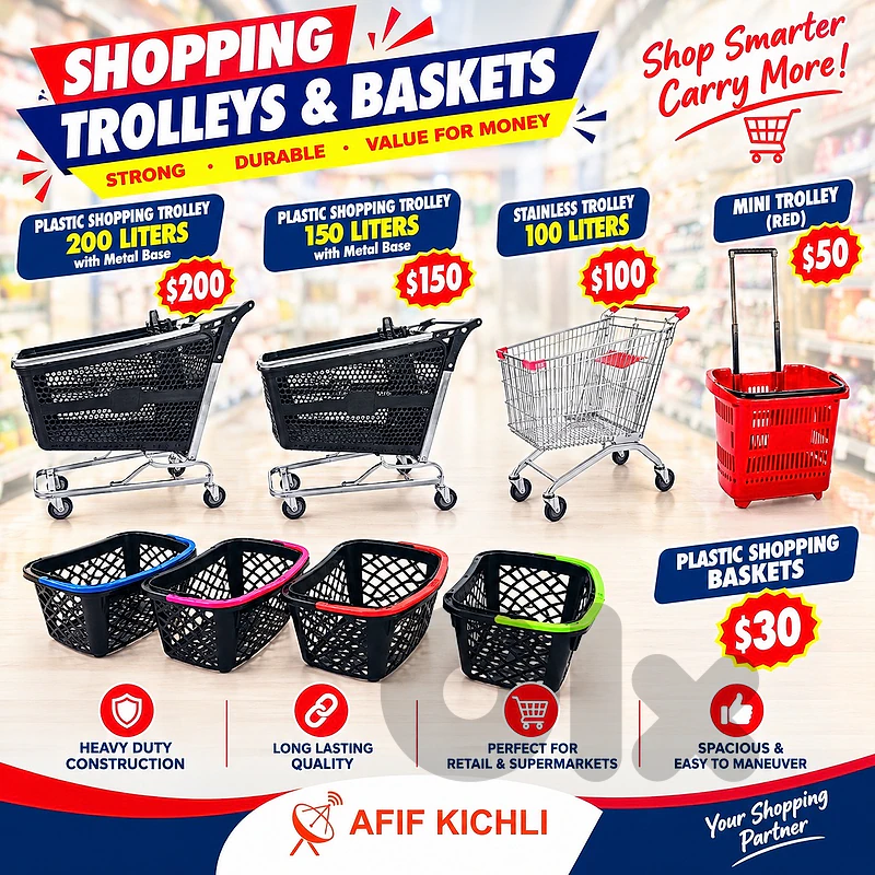 Trolleys-Baskets for Supermarket-Building
