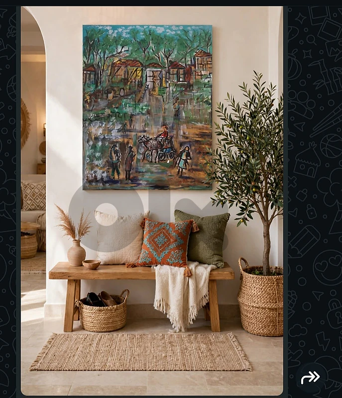 رسم زيتي على القماش لوحه مميزه 120$