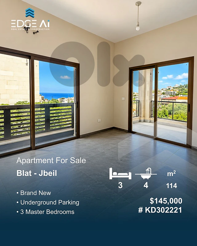 Brand-New Apartment for Sale | Blat – Jbeil

Ref: #KD302221