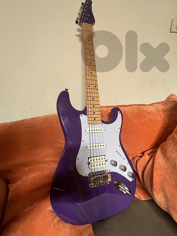 Electric guitar with amp