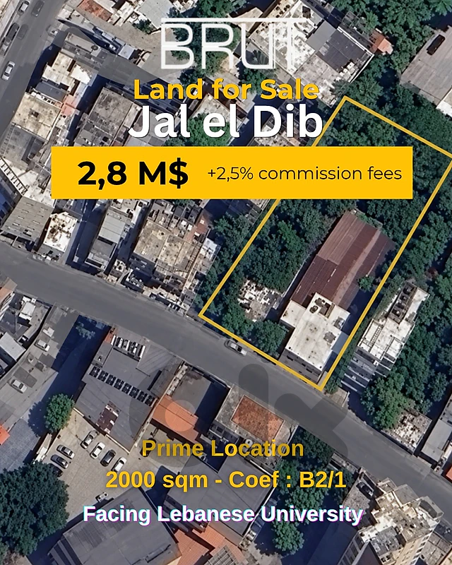 Prime Land for sale in Jal el Dib Facing LU