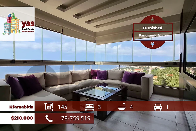 Kfaraabida 145m2 | Furnished Flat | Panoramic View | Luxury | MCH