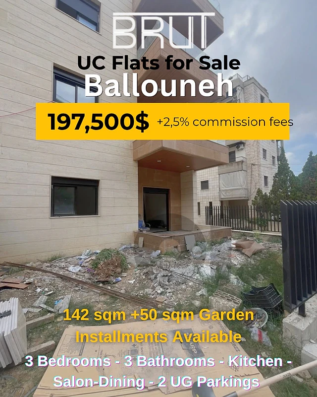 Under Construction Apartments for sale-Ballouneh with installment plan