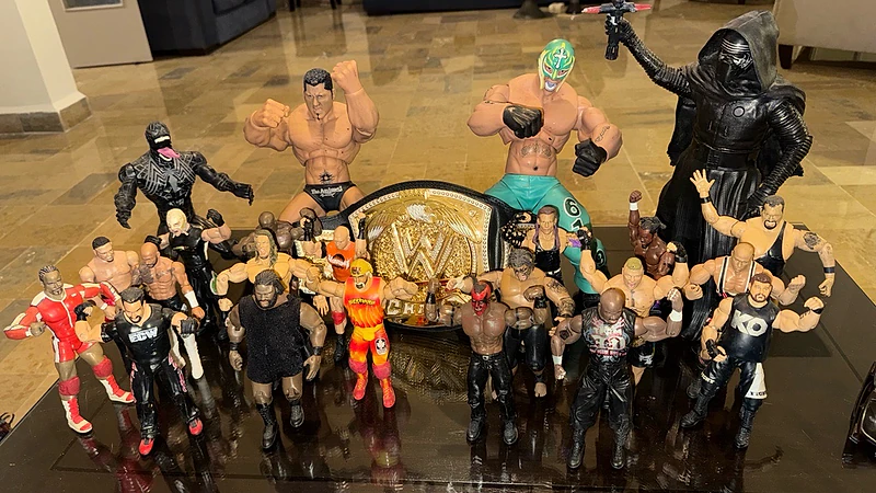 WWE action figures and star wars