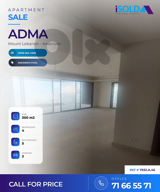 Apartment + Sea View 4Sale in Adma - شقة للبيع في ادما
