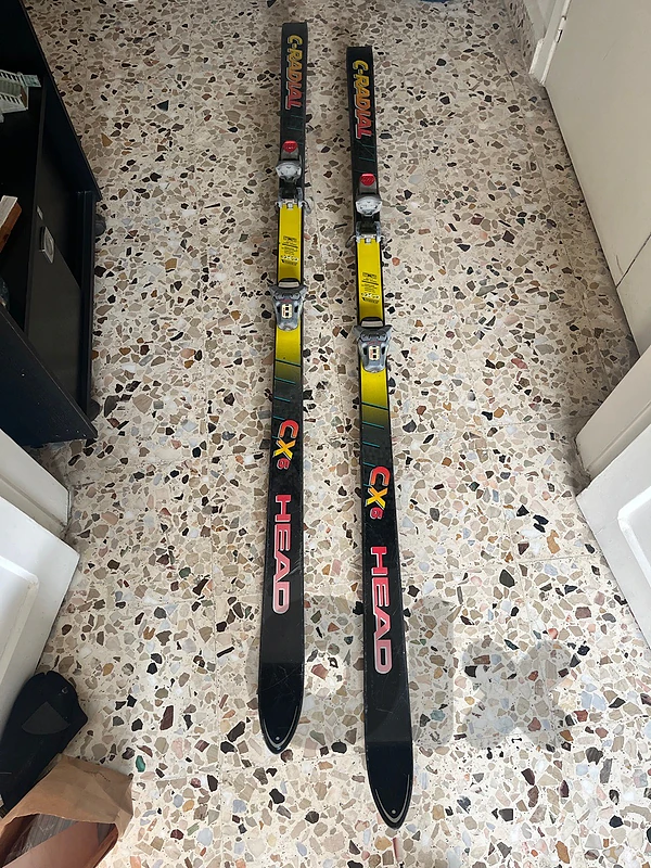 Head CX5 C-Radial Skis (190 cm) with Tyrolia Bindings – Good Condition