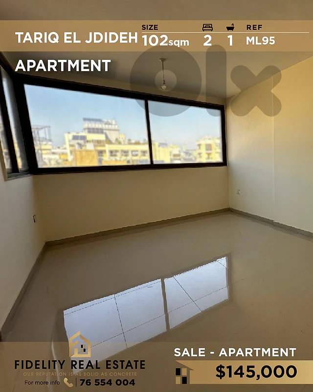 Apartment for sale in Tariq El Jdideh ML95 شقة للبيع في الطريق الجديدة