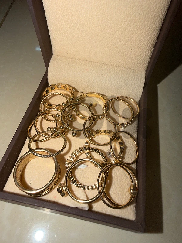 15 gold plated rings