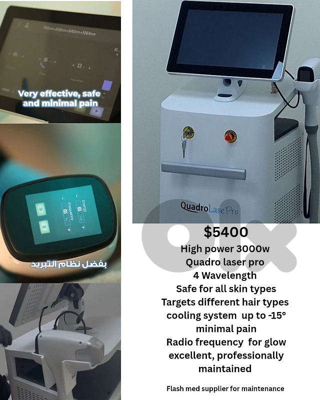 Quadro laser pro for hair removal