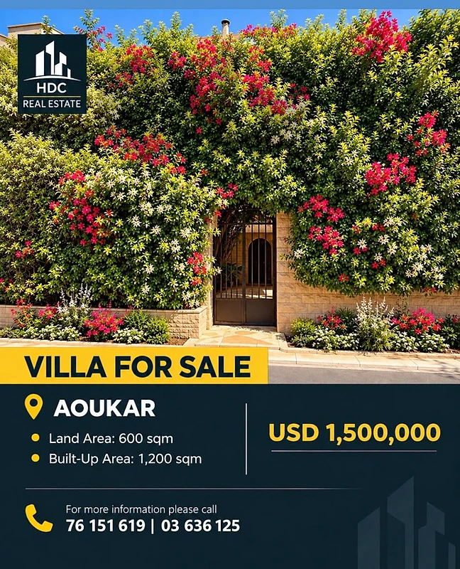 Aoukar Villa 1200 sqm / 3 floors / Huge Gardens