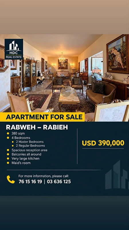 Rabwe / Rabieh 380 sqm for 390.000$