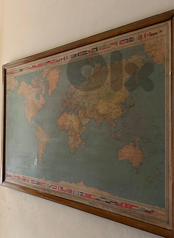 Framed Decorative Map