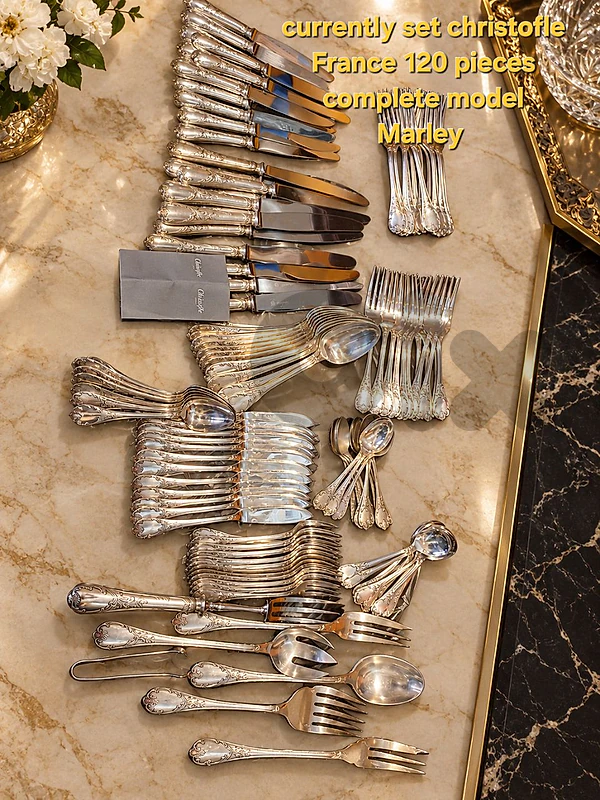 christofle France cutlery set of 120 pieces Marley complete