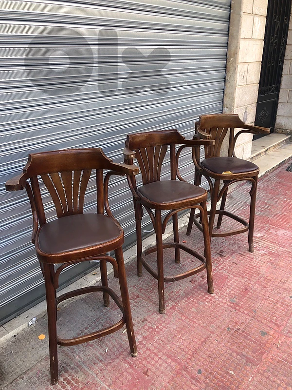 3 vintage bamboo high chairs. 125$