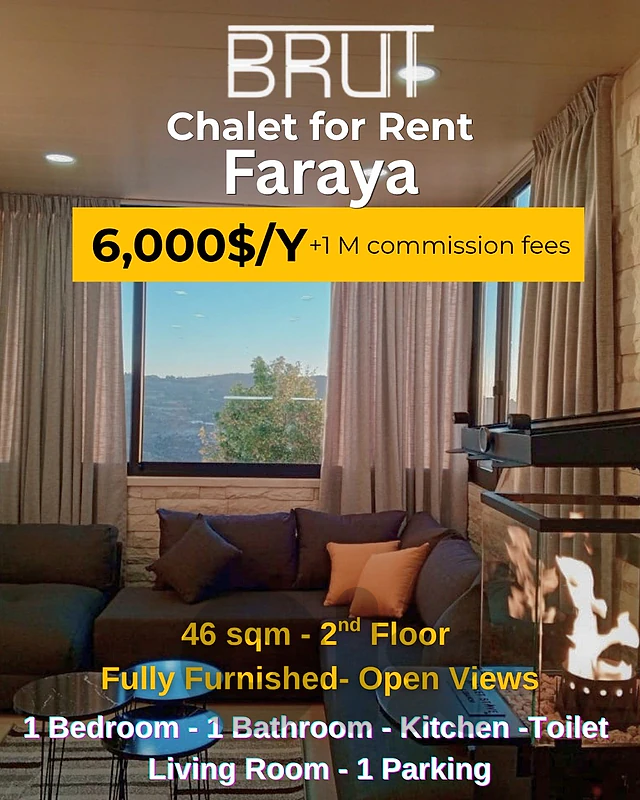 Chalet for Rent in Faraya Village yearly contract !